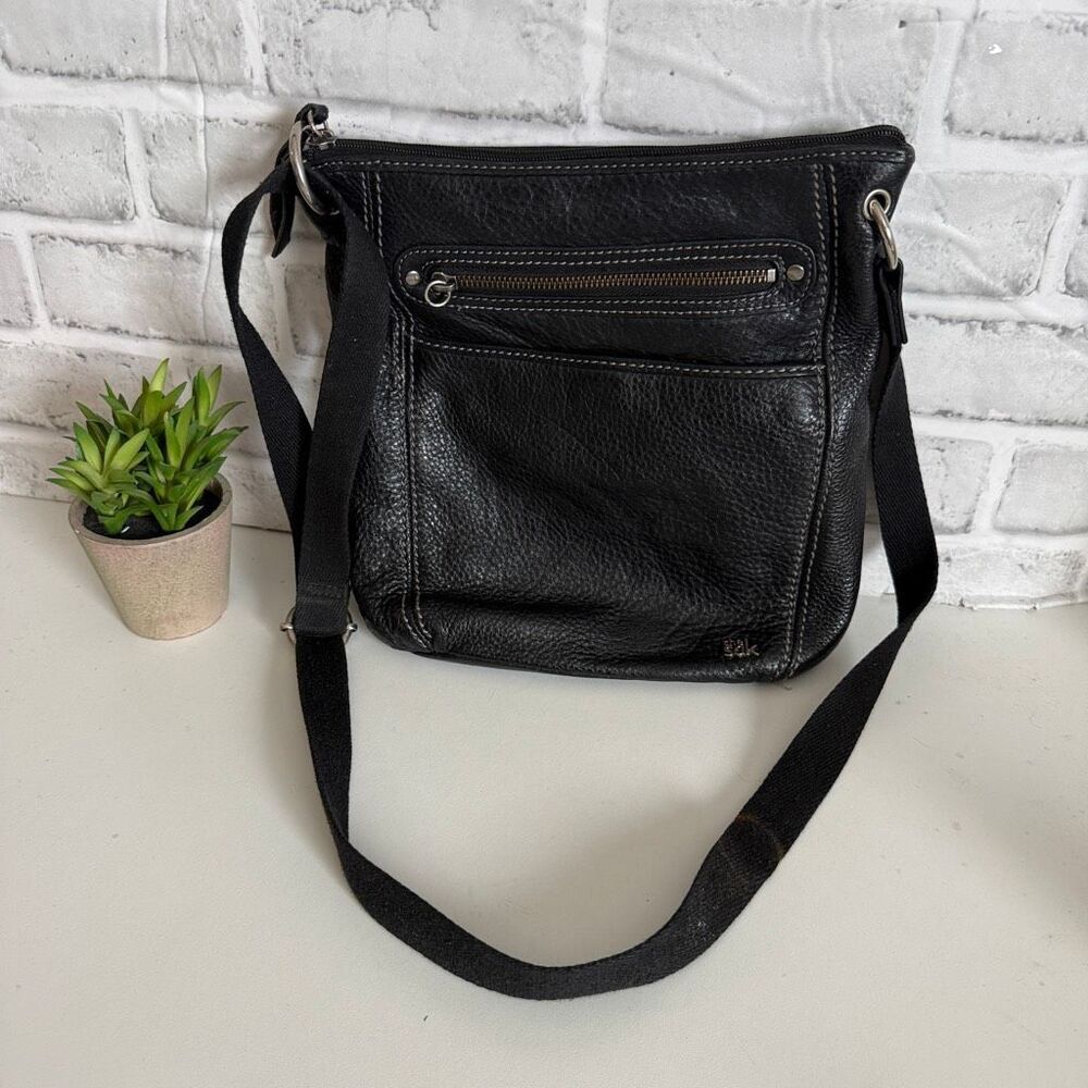 The Sak Black Pebbled Leather Crossbody Bag